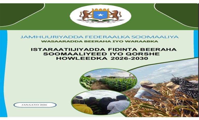 ISTARAATIIJIYADDA FIDINTA BEERAHASOOMAALIYEED IYO QORSHEHOWLEEDKA 2026-2030